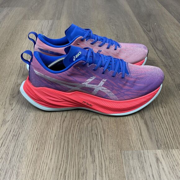 ASICS Superblast Running Shoes Mens Size 13 Pink Blue FF Turbo Cushion 1013A127 - Picture 1 of 11